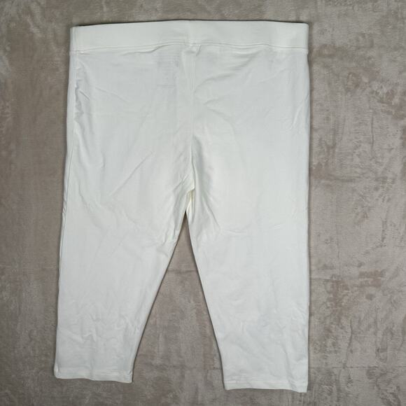 COOLIBAR White Monterey Summer Capris Bamboo Stretch Knit UPF 50+ Size L - Picture 2 of 8